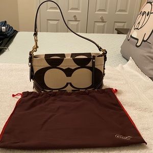 Coach Carly Signature Cotton Sml Shoulder Handbag